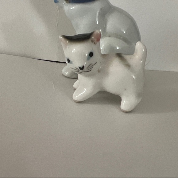 A Lot Of 2 Vintage White and Black Cat Figurine Made in Japan - Picture 4 of 11
